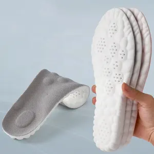 4D scarpe da massaggio solette Super morbido in lattice sportivo soletta per piedi da corsa canestro suola Unisex supporto arco inserti ortopedici