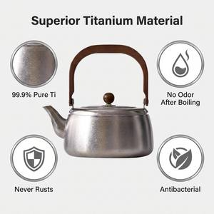 Bollitore da Campeggio in Titanio Durevole 0.8L, Anti-Ruggine e Anti-Calcare, Compatibile con Fornelli Multi-Fuel, Attrezzatura da Viaggio <span class=keywords><strong>per</strong></span> Esterni - Product Image 3