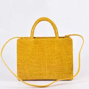 Tote Bags borse artigianali in pelle borse in coccodrillo borsa di lusso moda per donna personalizzata elegante pelle esotica portatile singolo