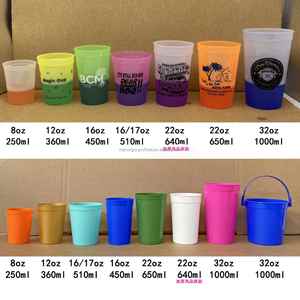 Vasos de Plástico para Estadios, Estilo Americano, Ecológicos, de 12oz/16oz, con Logotipo y Color Personalizados, Material PP Esmerilado, Embalaje Personalizado - Product Image 2