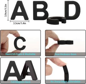 Magnetic <b>Letters</b> ABC Magnets for Fridge <b>Foam</b> Alphabet <b>Letters</b> Refrigerator Magnets Educational for Spelling and Learning Black - Product Image 4