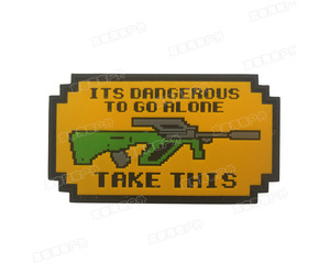 Parche Táctico 3D de PVC Suave con Diseño de Dibujos Animados '<span class=keywords><strong>Es</strong></span> Peligroso Ir Solo', Insignia de Moral con Gancho y Bucle para Mochila - Product Image 5