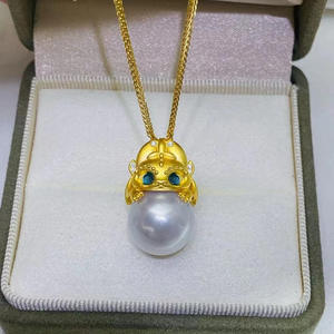 Colgante de Plata S925, Soporte Vacío para Accesorios DIY con Cuentas Redondas Planas de 11-13 mm, Collar Ocultador de Cuentas 31123 - Product Image 2