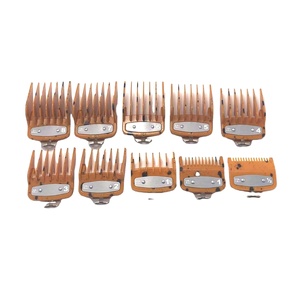 10 Uds. Herramientas de barbería, accesorio para recortadora de pelo, cortadora de peluquería, protector de hoja amarillo manchado con clip de acero recto - Product Image 6
