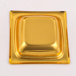 จานสแตนเลสทรงสี่เหลี่ยม ดีไซน์ทันสมัย ลายเรียบ จานขนมหวาน จานเค้ก ถาดใส่ขนม ภาชนะโลหะ ของตกแต่งสไตล์อินส์ - Product Image 3
