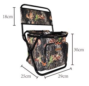 เก้าอี้2อิน1พับได้กลางแจ้ง2024ตกปลาชายหาดเก้าอี้ตั้งแคมป์ปลาพร้อมกระเป๋าเก็บความเย็น - Product Image 6