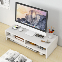 Organiseurs de bureau en bois avec accessoires de rangement réglables, étagère pour iMac, ordinateur portable, support de moniteur