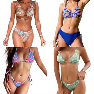 Ensemble <span class=keywords><strong>de</strong></span> maillot <span class=keywords><strong>de</strong></span> <span class=keywords><strong>bain</strong></span> bikini sexy à motifs en deux pièces, séchage rapide, décolleté plongeant, pour femmes, plage, bronzage - Product Image 1