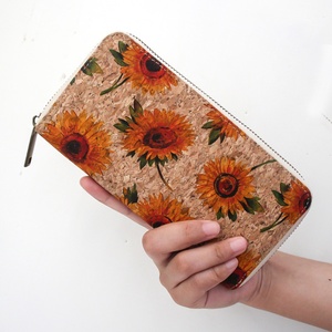 For Boshiho Women's Vegan Cork Leather Clutch <b>Wallet</b> PU Leather Short Slim RFID Card Holder Open Closure Type <b>Lady</b> Style Purse - Product Image 4