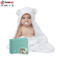 Ensemble cadeau de couverture pour bébé de haute qualité, personnalisé, avec oreilles d'animaux mignons, serviette à capuche en bambou pour bébé, serviette de bain à capuche pour nouveau-né