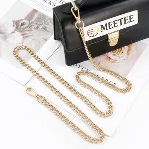 MeeTee B-C052 Fashion Bag DIY Hardware Accessories High Quality Custom Alloy Gold Chain For Handbag Purse Handle Strap