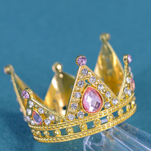 Tiara Redonda Barroca con Pequeños Diamantes <span class=keywords><strong>de</strong></span> Imitación para Accesorios <span class=keywords><strong>de</strong></span> Ramo <span class=keywords><strong>de</strong></span> Novia y Pastel - Product Image 3