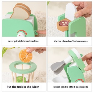 Mini giocattolo in <span class=keywords><strong>legno</strong></span> per bambini giochi <span class=keywords><strong>cucina</strong></span> artificiale e cibo tra cui macchina per il caffè e spremiagrumi modelli confezionati in scatola - Product Image 5