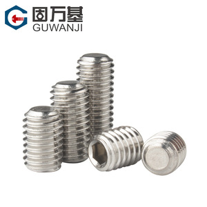 Tornillos de Fijación de Extremo Plano de Acero Inoxidable 304 Guwanji, M3 M4 M5 M6, Cabeza Hexagonal, Sin Cabeza, DIN916, Métricos, Grado A - Product Image 1