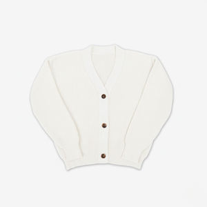 Cardigan décontracté simple en tricot torsadé 100 % acrylique, sans impression, col en V, couleur unie, anti-plis, 3 boutons, fabriqué au Vietnam - Product Image 5