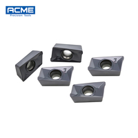 Plaquettes de fraisage en carbure de tungstène pour une finition de surface excellente APKT160408-PM, outils CNC avec revêtement NANO PVD, adaptées à l'acier