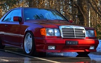 Pour Mercedes-Benz W124 1983-1995, mise à niveau en fibre de carbone, spoiler avant et arrière, spoiler latéral, kits de carrosserie, couvercle de coffre, diffuseur, capot