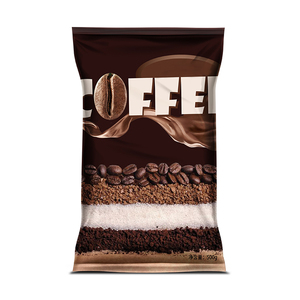 מותאם אישית מודפס שחור צד לעיטור לעמוד כיס ziplock רוכסן שטוח בלוק תחתון קפה אריזת שקיות - Product Image 5