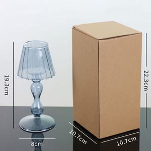 European Table Lamp <strong>Glass</strong> <strong>Candlestick</strong> Colored <strong>Glass</strong> Votive Candle <strong>Holder</strong> for Table Wedding Centerpieces - Product Image 5