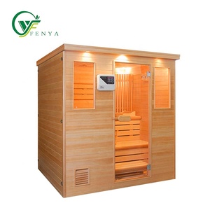 Hochwertige <span class=keywords><strong>Fenya</strong></span> Sauna-Kabine mit 10 Jahren Garantie, Große Massivholz-Sauna aus Hemlock, Traditionelle und Moderne Infrarot-Dampfkabine für den Heimgebrauch - Product Image 6