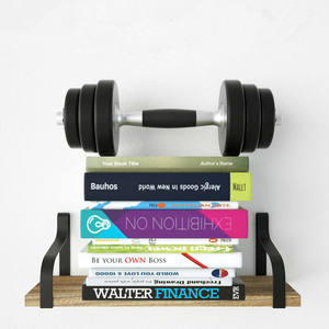 ชั้นวางของไม้ไผ่ติดผนังสไตล์คันทรีฝรั่งเศสชั้นวางของตกแต่งสีดำชั้นวางของแบบลอยที่เก็บของแบบเหล็กเดี่ยว - Product Image 4