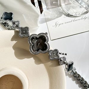 Scottie 9695 klasik lüks marka kadın bilek zarif kuvars hareketi ile dört yapraklı yonca yüzey moda İzle Lady için - Product Image 5