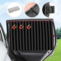 Pare-soleil de voiture avec poches latérales magnétiques, maintien magnétique puissant, sans déplacement, sans installation requise, rideau rafraîchissant pour l'été