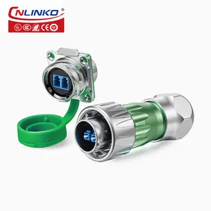CNLINKO-conector de fibra óptica M24, resistente al agua, macho, hembra, conector St de fibra óptica