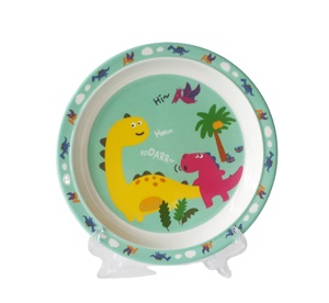 <span class=keywords><strong>Assiette</strong></span> de service en <span class=keywords><strong>plastique</strong></span> <span class=keywords><strong>dinosaure</strong></span> de haute qualité vaisselle ronde 100% <span class=keywords><strong>assiette</strong></span> à dîner en mélamine pour enfants enfants - Product Image 1