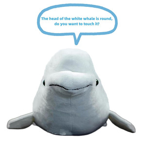 ตุ๊กตาปลาวาฬเบลูก้า 3 มิติ ขนาด 8580 มม. สมจริง พร้อมรอยยิ้ม ของเล่นสัตว์ทะเล ตุ๊กตาสัตว์น้ำ ของขวัญวันคริสต์มาส วันเด็ก สำหรับเด็กๆ - Product Image 2