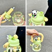 Bouteille d'eau en plastique Panda à grande ouverture, célèbre sur Internet, pour enfants, grande capacité, haute qualité esthétique
