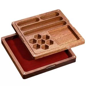 Caja de Almacenamiento Rectangular Miniatura de Madera de Palisandro Feeron, Duradera, con Vaso para Dados y Estuche para Juegos de DND con Temática de Animales y Naturaleza - Product Image 2