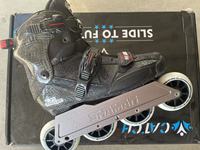 Patins à roulettes de vitesse professionnels Black Monkey haut de gamme en fibre de carbone FKS Wizard avec roues en polyuréthane pour adultes