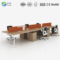 Bureau de travail commercial en bois pour avocat avec armoire, bureau écologique E0 pour entreprise