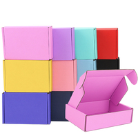 Boîte d'expédition postale en carton ondulé rose personnalisée, petite, pour l'e-commerce, emballage postal, boîte de maquillage cosmétique avec logo personnalisé