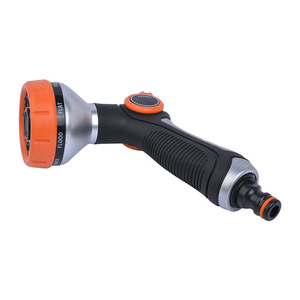 Pistola de agua Huabangshi para jardín, 8 funciones, boquilla de pulverización con pulsador, patrones variables para plantas, lavado de autos y limpieza de pisos - Product Image 3