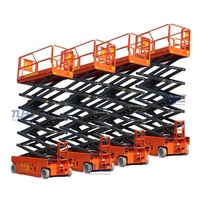 Élévateur à ciseaux électrique mobile hydraulique pour homme, plate-forme élévatrice autopropulsée pour le travail aérien, 6m, 8m, 10m, 12m, 14m