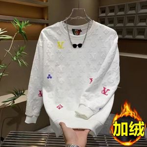 Autumn and winter European and American light luxury velvet thickened casual <b>sweater</b> men's trendy warm collar long-sleeved <b>shirt</b> - Product Image 4