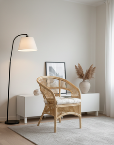 Fabiano <b>Chair</b> <b>Bamboo</b> Modular Stylish and Comfortable Seating for Apartment Dining Living Room Bedroom or Home Furniture - Product Image 5