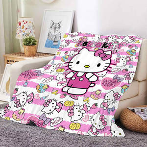 Factory Wholesale Custom Cartoon Fleece Blanket Soft Cozy Flannel Sofa Bed <b>Couch</b> <b>Throw</b> Picnic Travel Blankets - Product Image 2