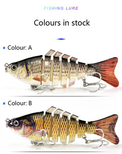 10cm/15,3g Swimbait de natación realista conjunto cebo Wobblers 7 segmentos Swimbait bajo articulado Señuelos de Pesca - Product Image 3
