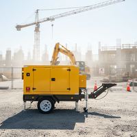 Générateur diesel mobile silencieux Shangchai 30 kW 50 kW 50 kVA sur remorque pour champ pétrolier