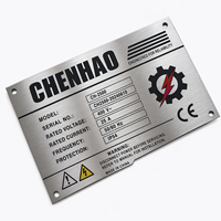 Plaque signalétique métallique gravée sur mesure, aspect raffiné, durable, étiquette de logo pour machines et équipements industriels