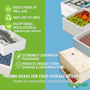 กล่องเก็บความร้อน EPS น้ำหนักเบาเป็นมิตรต่อสิ่งแวดล้อมมาตรฐานยุโรปภาชนะฉนวนรีไซเคิลได้สำหรับผลิตภัณฑ์ยาอาหาร - Product Image 4