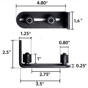 รางเลื่อนติดผนังแบบปรับได้ขนาดใหญ่ WEKIS พร้อมล้อลูกปืนสำหรับด้านล่างของประตูบานเลื่อน - Product Image 3