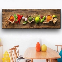 Impression murale moderne sur toile, nature morte de légumes, céréales et épices, pour cuisine et décoration de salon