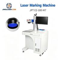 Machine de marquage laser à fibre Mopa JPT M7 60W/100W/200W, graveur laser à fibre, marqueur laser pour petites entreprises avec axe rotatif de 80 mm