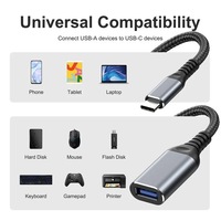 Logotipo personalizado tipo C 3,1 macho a USB 3,0 hembra OTG Adaptador convertidor para teléfono inteligente tableta portátil