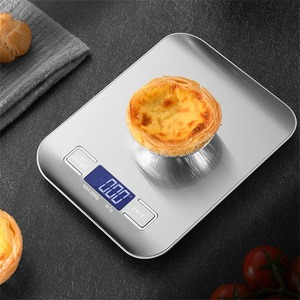 เครื่องชั่งดิจิตอลในครัวจอแสดงผล LED 10 กก./1 ก.แผงสแตนเลสเครื่องชั่งอิเล็กทรอนิกส์เครื่องประดับในบ้านอาหารขนมเครื่องมือชั่งน้ำหนักเบเกอรี่ - Product Image 2