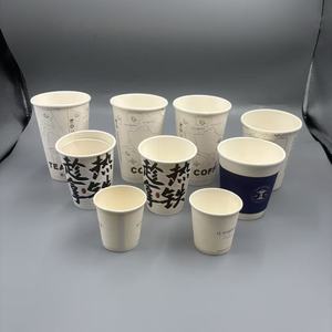 Wholesale One Time 8 Oz Coffee Paper <b>Cups</b> from Factory Custom Printed Logo Single Double Wall Coffee Paper <b>Cups</b> - Product Image 1